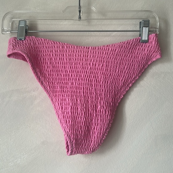 Mosmann Australia Havana Ribbed / Smocked Bikini, barbie pink , sz L - Picture 9 of 11